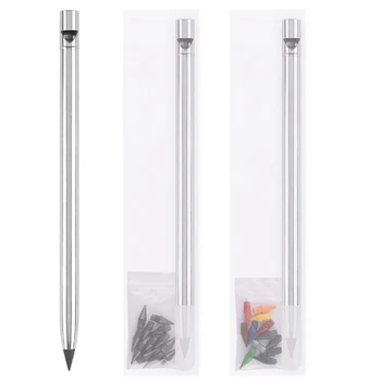 Металлическая ручка без чернил, стираемый карандаш без чернил, металлический карандаш, алюминиевый карандаш для письма, рисования, черчения, дома