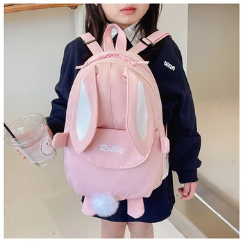 Новые модные детские школьные сумки, переносные рюкзаки с зайчиком, Детские дорожные рюкзаки, Школьный рюкзак для милых мальчиков и девочек