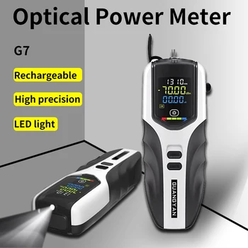 Волоконно-оптический измеритель мощности G7 Высокоточный Аккумуляторный Измеритель мощности оптического волокна FTTH FC / SC / ST со вспышкой OPM