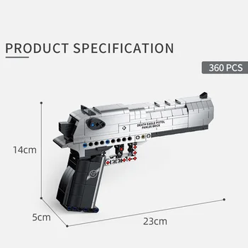 Канцелярский строительный блок Модель пистолета Может стрелять пулями Подарки для студентов Канцелярские игрушки