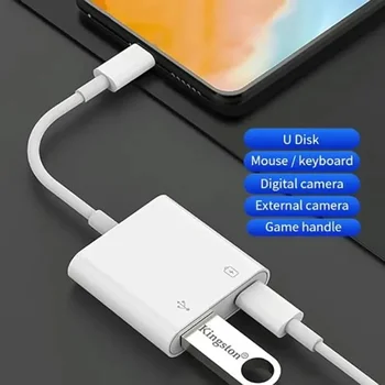 Адаптер Lightning-USB OTG для iPhone Ipad Мышь Клавиатура Зарядка U Диск Камера Кардридер Конвертер Данных Iphone Otg