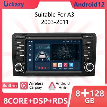 Беспроводной Carplay 2 din Android 12 Автомагнитола Для Audi A3 8 11 P S3 2003-2012 RS3 Sportback Мультимедиа GPS Navi Стерео Головное устройство 4g