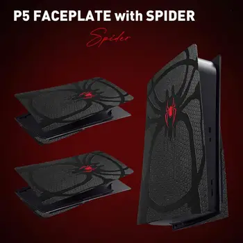 Пылезащитный чехол для игровой консоли Spider со светящимся дизайном, боковые лицевые панели для игровой консоли, сменные аксессуары для корпуса PSS5