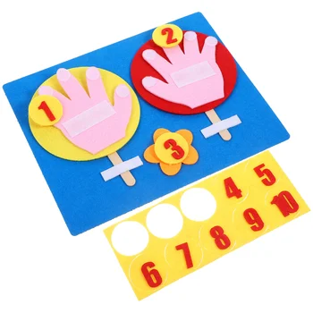 Обучающие цифры Войлочная доска для детского сада Пособия по математике ручной работы Сложение Вычитание Палочка Игрушки-ладошки для малышей