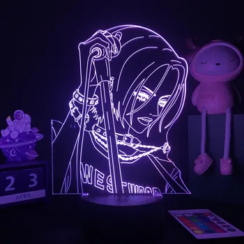 Аниме Нана 3D светодиодный ночник для декора спальни, настольная лампа, Фигурка Наны Осаки, Дети, свет для девочек, подарок из манги, прямая поставка