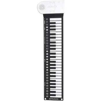 Портативная складная электронная клавиатура для пианино ручной работы, 49 клавиш, складные мини-силиконовые дорожные клавиатуры в рулонах