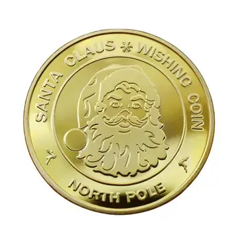 Рождественские Монеты Challenge Coin Индивидуальные Коллекционные Монеты Памятная Монета Санта-Клауса С Фигуркой Санта-Клауса Wish Coin
