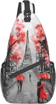 Парижская улица, Эйфелева башня, сумка-слинг, Женский нагрудный рюкзак через плечо, походный рюкзак, Мужские повседневные поездки, пляж на открытом воздухе