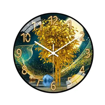 Настенные часы на батарейках, 8-дюймовые простые бесшумные декоративные круглые часы для гостиной, не тикающие настенные часы на батарейках