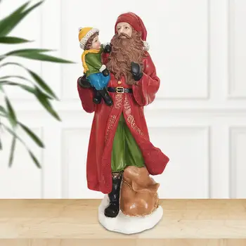 Статуи Святого Иосифа, несущего Младенца Иисуса, Статуэтки на подставке для тарелок, Скульптура Святого для украшения праздничного стола, Рождество