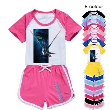 Новый комплект летней одежды для девочек и мальчиков 