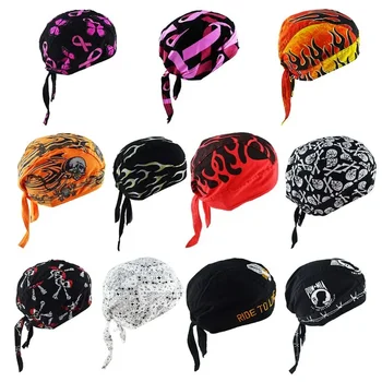 Унисекс Мотоциклетная Байкерская кепка с черепом, шапочка для хип-хоп танцев, Бандана с принтом бабочки, шлем, подкладка для повязки на голову, регулируемый Пиратский шарф