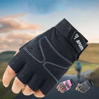 Защита от пота на половину пальца, противоударные женские велосипедные перчатки, перчатки для шоссейных велосипедов, перчатки Унисекс, перчатки для спорта на открытом воздухе