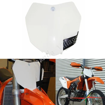 Papanda Motocross Белый Передний Номерной Знак Dirt Bike для SX SXF XCF 125 350 450 500 EXC XC-W MX Racing 2013-2015
