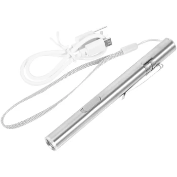 Ручка медсестры, фонарик для стоматолога, удобный USB перезаряжаемый мини светодиодный фонарик из нержавеющей стали для студентов-медиков, врачей