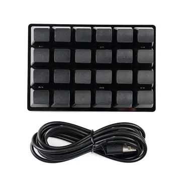 Мини-черная механическая клавиатура с 24 клавишами на заказ, программируемая игровая клавиатура, клавиатура быстрого доступа к устройству Sayo для офиса