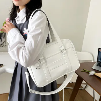 Сумка JK Uniform Bag Для девочек, японские сумки Kawaii Lolita, сумка-тоут из искусственной кожи, однотонная сумка через плечо для женщин, новые сумки через плечо