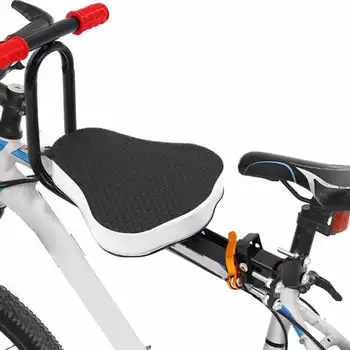 Детское сиденье для велосипеда, устанавливаемое спереди велосипеда, складное сверхлегкое переднее сиденье, прочное сиденье с поручнем, безопасное для детей кресло для езды на велосипеде