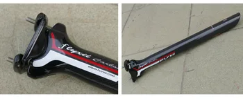 MTB горный дорожный велосипед подседельный штырь из углеродного волокна 31,6 мм 27,2 мм 350 мм - красно-белый