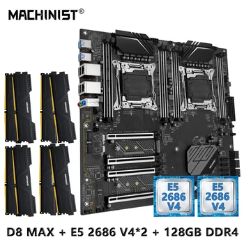 MACHINIST X99 двухпроцессорная комбинированная материнская плата LGA 2011-3 Xeon E5 2686 V4 CPU * 2шт + DDR4 128 ГБ Оперативной памяти Комплект USB3.0 NVME M.2