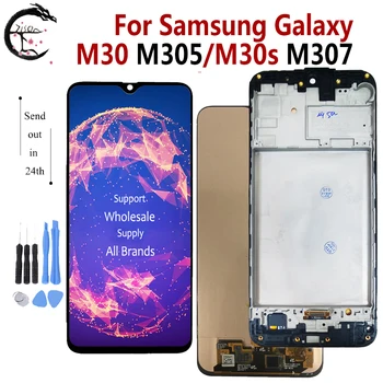 AMOLED ЖК-дисплей Для SAMSUNG Для Galaxy M30 2019 M305 M305F M305G Дисплей M30S M307 M307FN Сенсорный ЖК-экран Дигитайзер В сборе