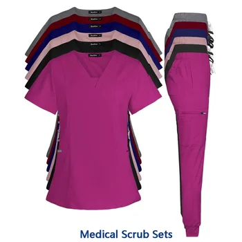 Медицинская униформа больницы, наборы медицинских халатов для врачей, аксессуары для медсестер, хирургическая униформа для женщин, спецодежда для стоматологической клиники, костюмы