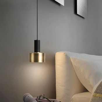 Современный простой светодиодный подвесной светильник Nordic Прикроватная тумбочка для спальни, Золотые подвесные светильники для гостиной, столовой, кухни, подвесные светильники