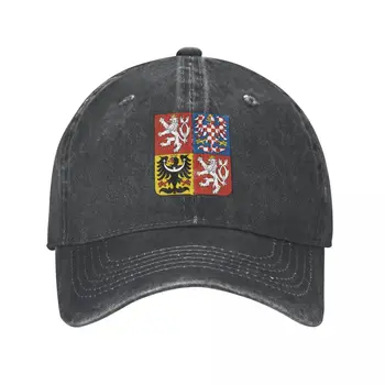 Мужская бейсболка с эмблемой Чешской Республики, Выстиранная углем Джинсовая классическая винтажная хлопковая шляпа для папы-дальнобойщика, Унисекс для взрослых