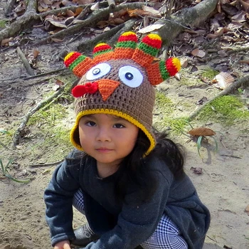 Вязаная шапка на День Благодарения Мультяшная Индейка Прекрасная Шапка Шерстяная Вязаная Шапка Шапочка из Индейки для детей взрослых Друг Яйца Девочка