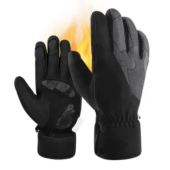 Зимние перчатки Мужские Ветрозащитные Велосипедные Зимние перчатки Водонепроницаемые Перчатки с сенсорным экраном в холодную погоду для мужчин и женщин для вождения на велосипеде