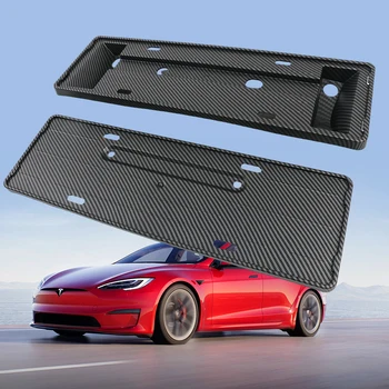 Передняя Задняя Рамка Номерного Знака для Модификации Автомобиля Tesla Model 3 + Highland Держатель Номерного Знака Модели 3 2024 Автомобильные Аксессуары