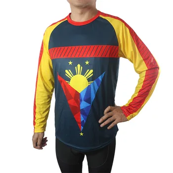 Филиппины Одежда для мотокросса Летняя рубашка MTB из дышащего джерси с длинным рукавом, велосипедный нагрудник MX Mountain Ride, спортивный топ для велоспорта