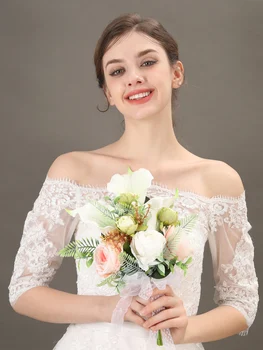Свадебные Аксессуары для подружек невесты Букет роз искусственные цветы в руках