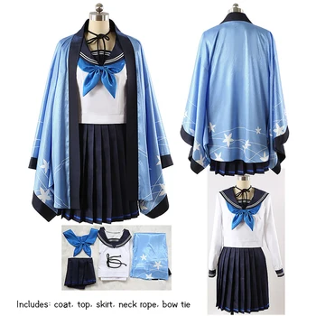 Game Blue Archive Cos Kikyo Косплей Новая синяя школьная форма Haori sailor для старшеклассников на заказ Костюм A