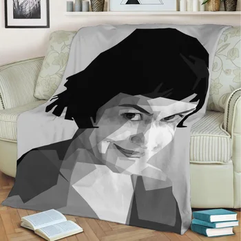 Плюшевое одеяло с 3D принтом Amelie Poulain, накидка на диван, домашний декор, Мягкое теплое моющееся одеяло с ворсом, прямая поставка