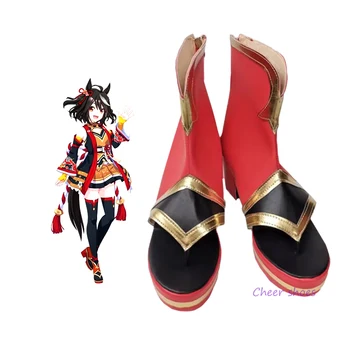 Игра Mamusume Pretty Derby Kitasan Черная обувь для косплея, реквизит для костюмированной вечеринки на Хэллоуин, женская обувь на высоком каблуке, комикс