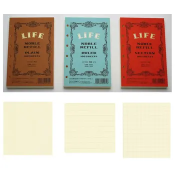 Japan life notebook 56 с 6 отверстиями для замены сердцевины внутренней страницы hand book square mini