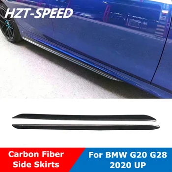 Удлинители обвеса автомобиля MP Style из настоящего углеродного волокна, боковые юбки для BMW 3 серии Модификации G20 G28 до 2020 года