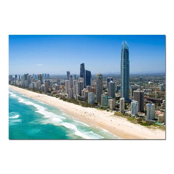 Голд-Кост Австралия Картины на холсте, настенные принты, плакат, изображение городского пейзажа, домашний декор