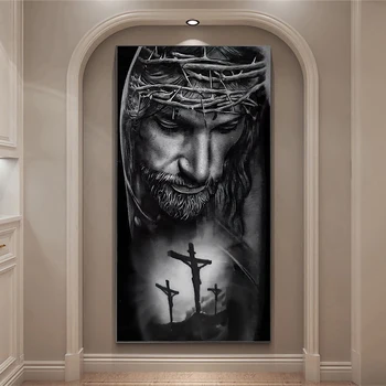 Терновый венец Плакат с Иисусом Домашний декор HD Печатные картины Настенный Христос Холст Картина Бог Картина для гостиной