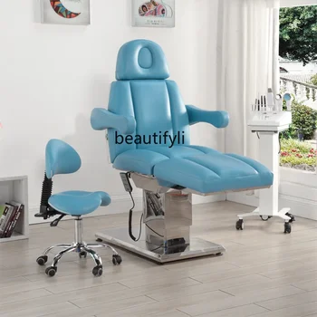Электрическая косметическая кровать Для салона красоты, Специальное автоматическое Микроцелое кресло, Многофункциональная тату-кровать для вышивания тату