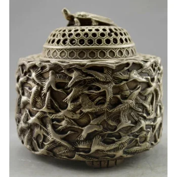 коллекционные Старинные Тибетские Серебряные Горелки для Благовоний ручной Работы 