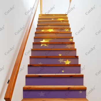 Наклейки на лестничный пол Star 1 Водонепроницаемые съемные самоклеящиеся наклейки на лестницу 