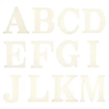 Декоративная древесная стружка Алфавитная древесная стружка Прочные поделки из древесной стружки в форме алфавита незаконченные буквы для поделок для дома
