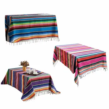 Скатерть в этническом стиле, Пляжное одеяло, Хлопковое Мексиканское Индийское Радужное одеяло ручной работы, Домашний Гобелен, Коврик для пикника на пляже