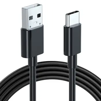 10-футовый зарядный кабель USB-C Type C для беспроводных контроллеров Xbox Series X Core и Playstation 5 PS5 DualSense (черный)