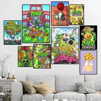 Классический игровой плакат P-Plants-VS-Z-Zombies Холст HD Печать Персонализированное Настенное искусство На заказ Маленькая Картина