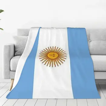 Флаг Аргентины, супер мягкие одеяла, сине-белое дорожное одеяло, зимнее забавное фланелевое покрывало на заказ, чехол для дивана-кровати