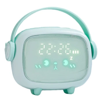 Симпатичный ночник с голосовым управлением, будильник с обратным отсчетом времени, часы с повтором, светодиодный умный светильник, детский подарок для домашнего декора B