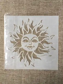 13 см Мультяшное Солнце Многослойные Трафареты 